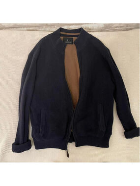 Lanesboro Blue Knit Sherpa lined Jacket